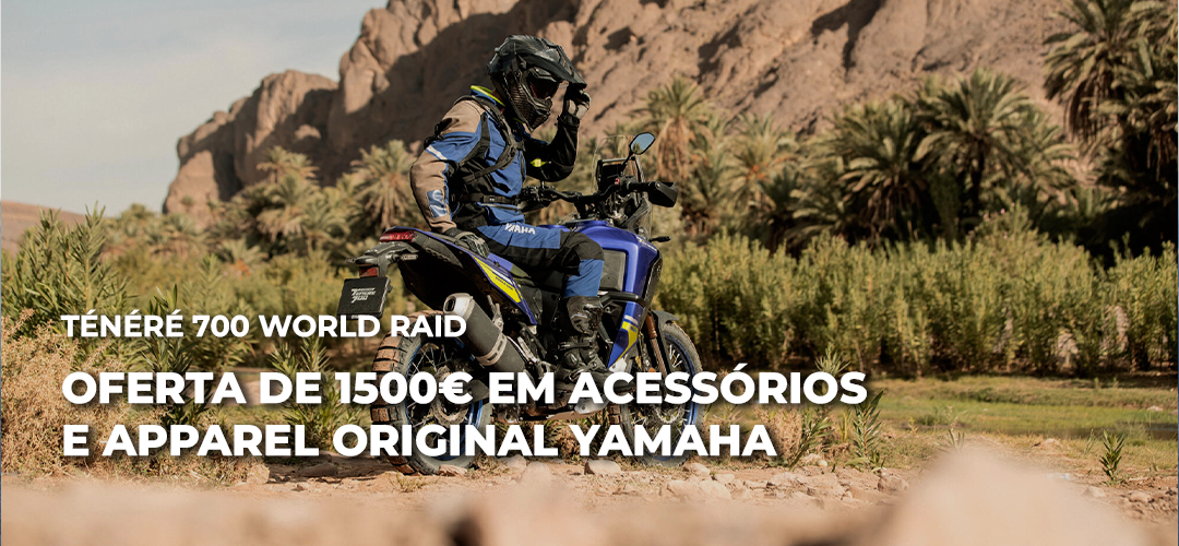 Oferta de 1500€ em Acessórios e Apparel original Yamaha